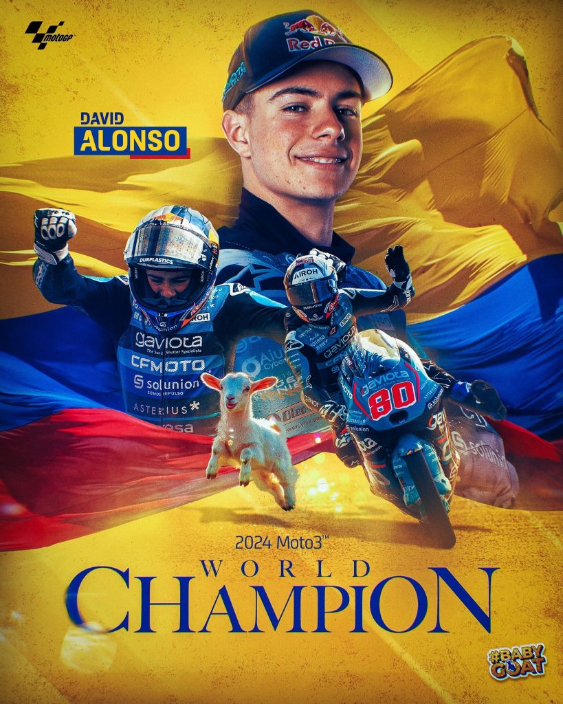 David Alonso moto3 champion